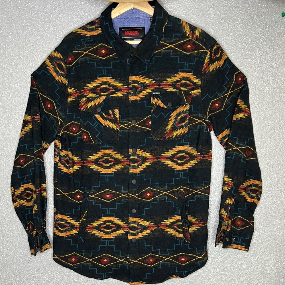 Rock & Roll Denim knit overshirt